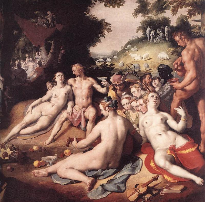 CORNELIS VAN HAARLEM The Wedding of Peleus and Thetis (detail) sd Spain oil painting art
